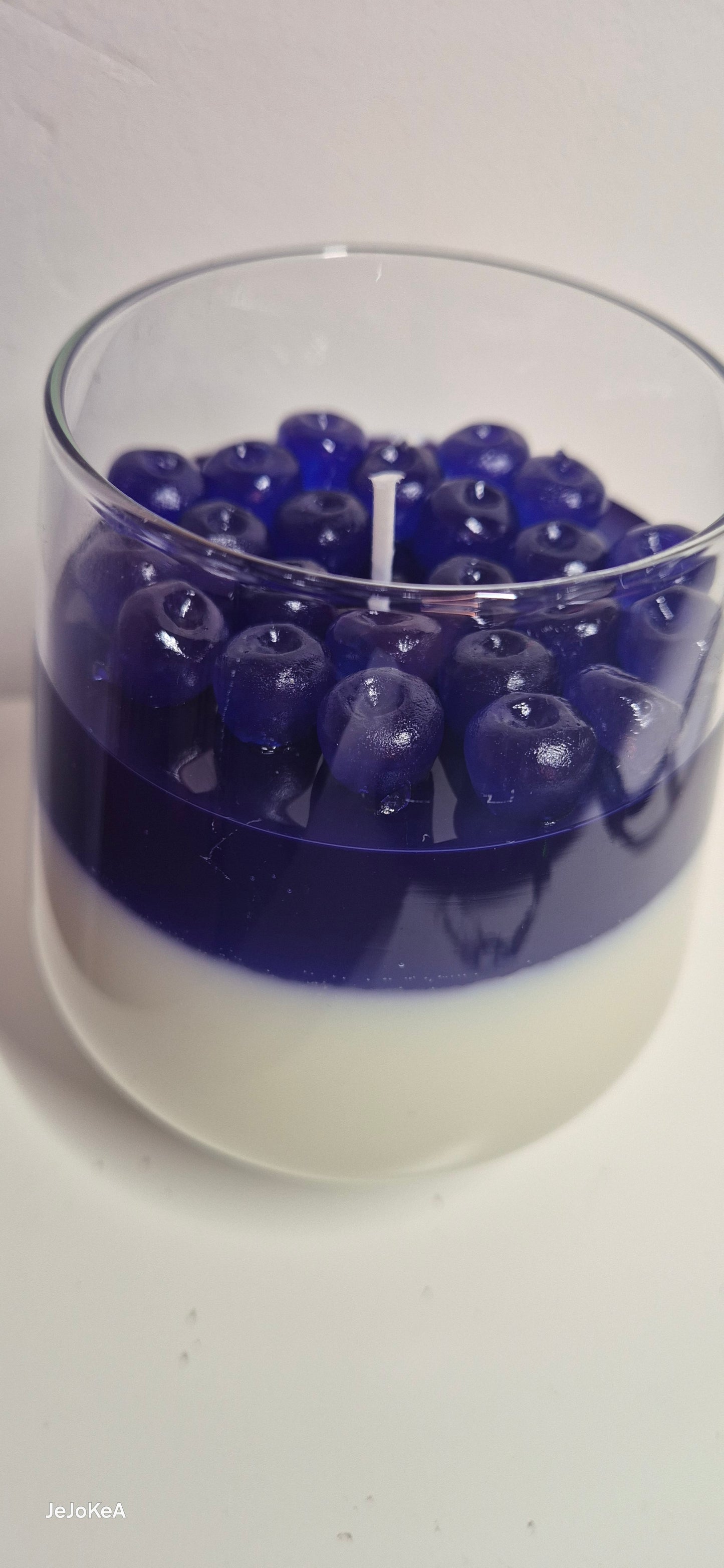 Kerze Panna Cotta Heidelbeere