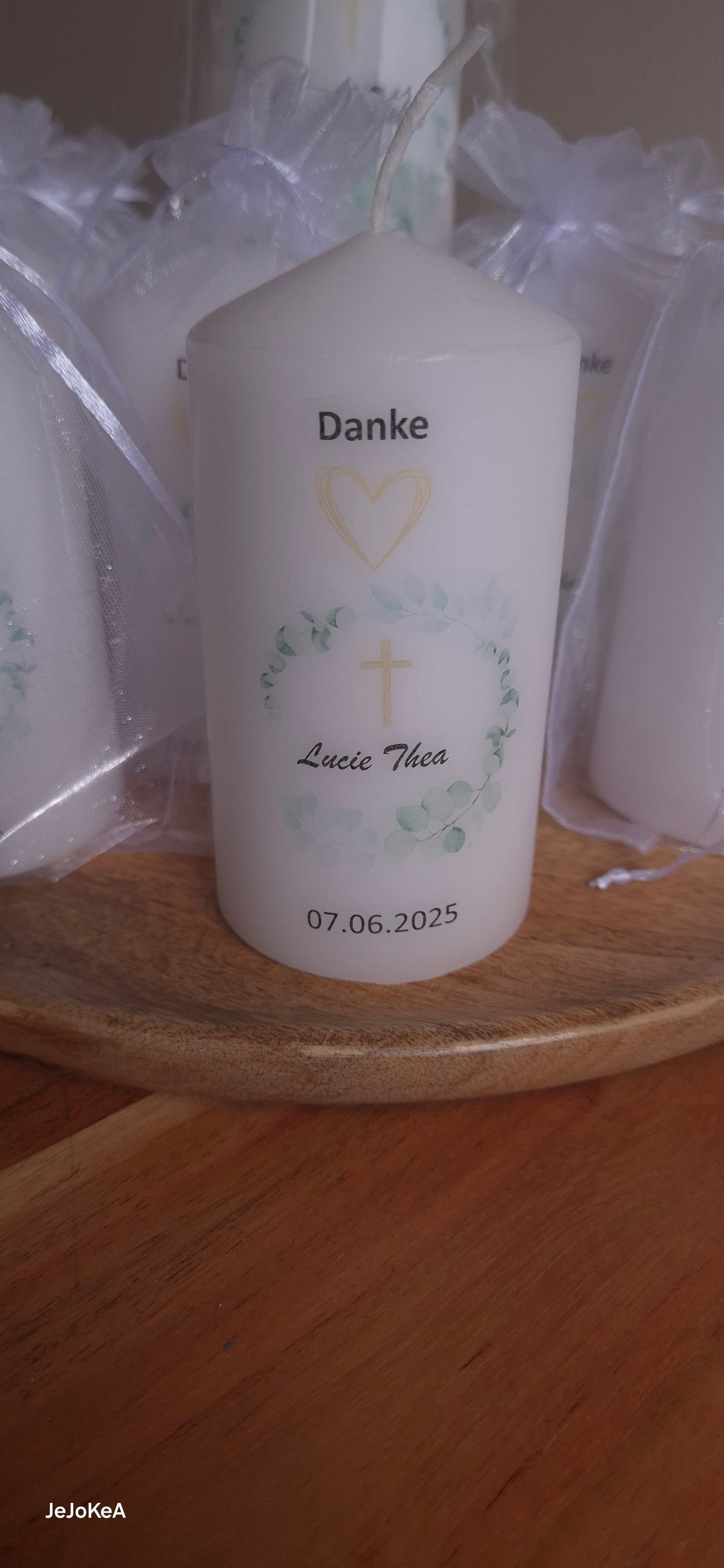 Kerze Danke Konfirmation Taufe